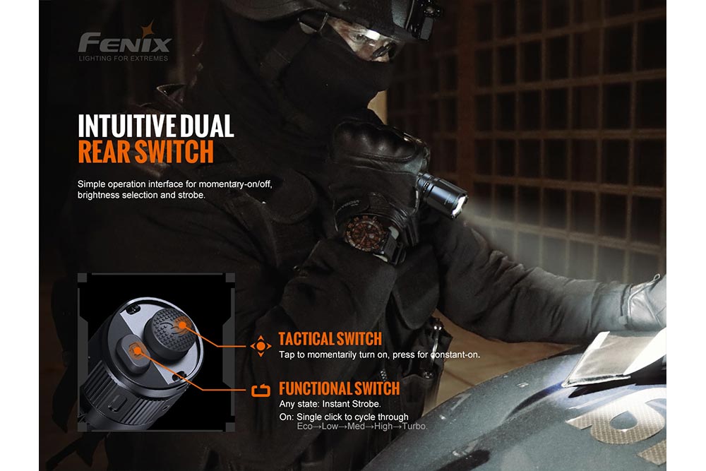 Fenix TK20R V2.0 Rechargeable Flashlight with FREE T5 Tactical Pen