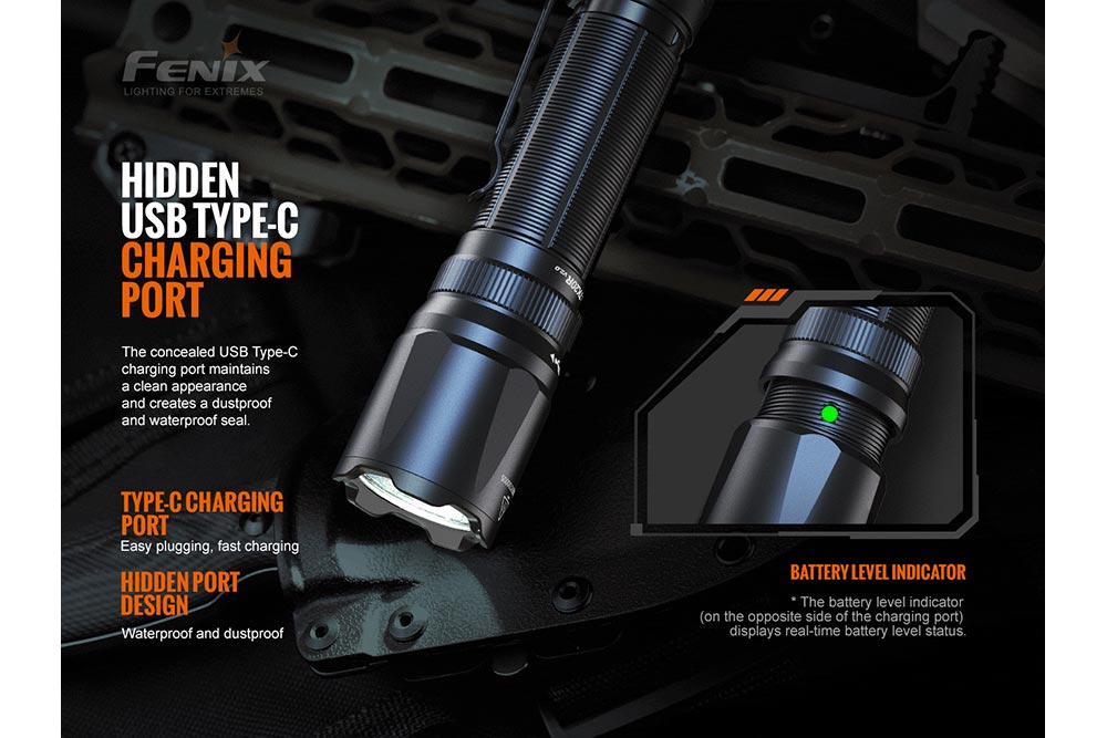 Fenix TK20R V2.0 Rechargeable Flashlight with FREE T5 Tactical Pen