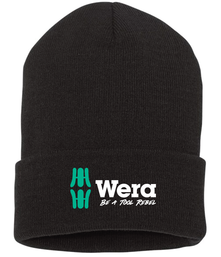 Wera Winter Toque Embroidered Beanie Black