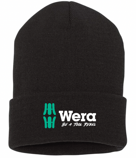 Wera Winter Toque Embroidered Beanie Black