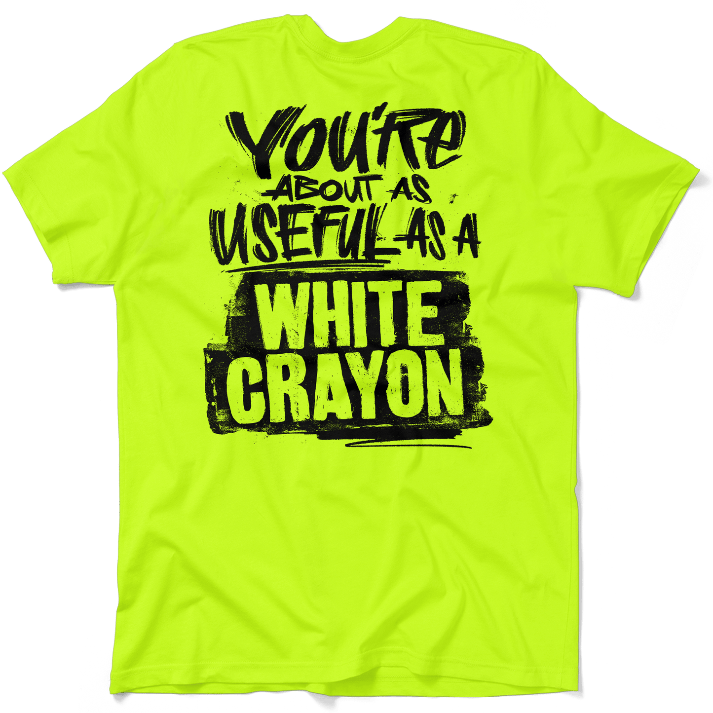 White Crayon - Safety Yellow T-Shirt