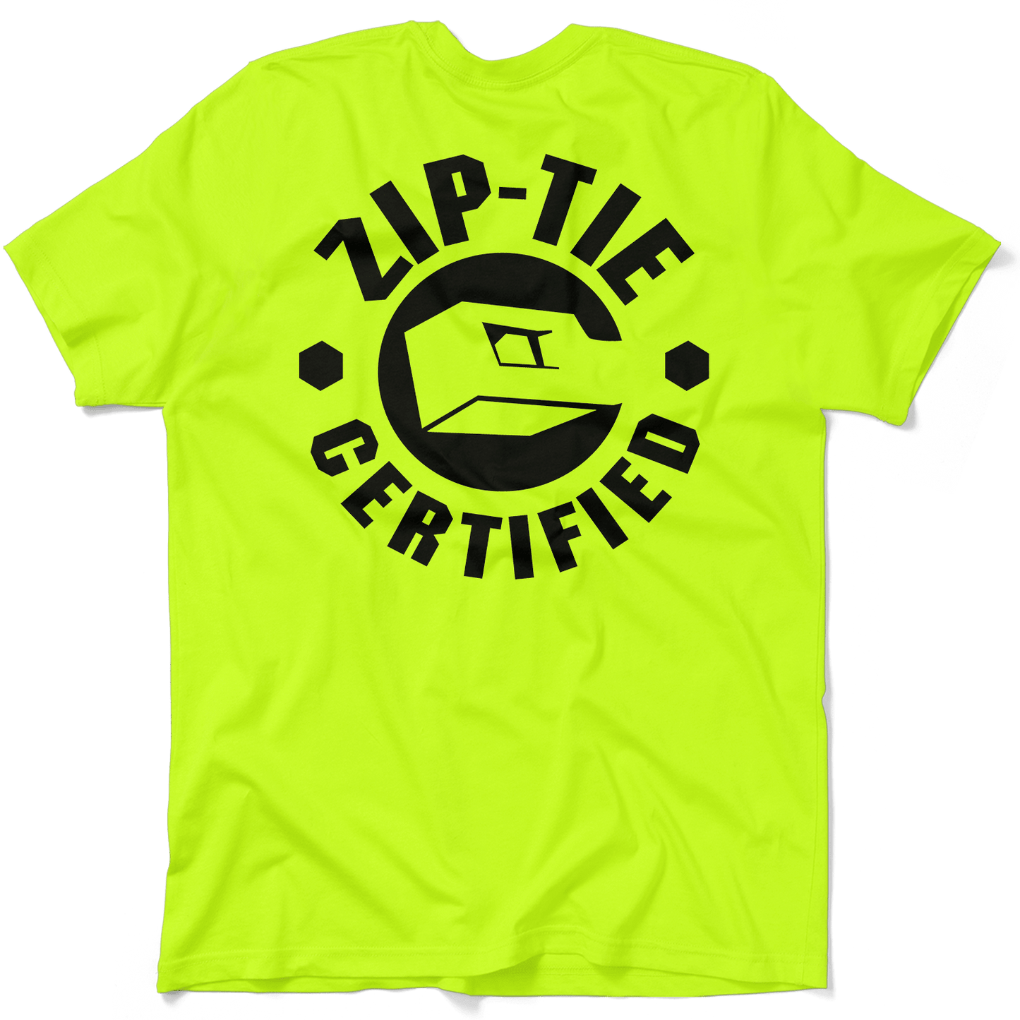 Zip Tie - Safety Yellow Pocket T-Shirt
