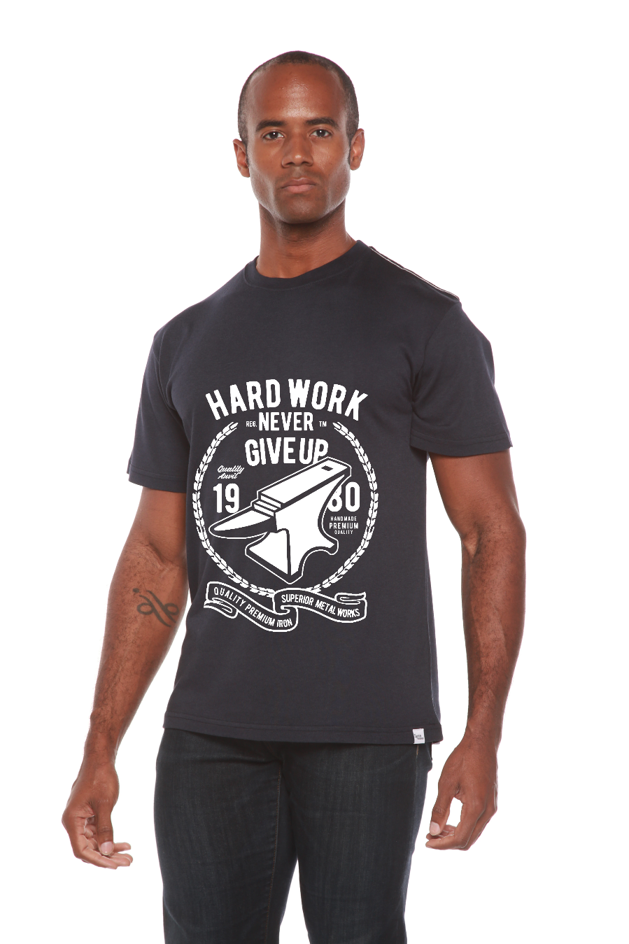 Hard Work Anvil Men's Bamboo Viscose/Organic Cotton Short Sleeve Graphic T-Shirt